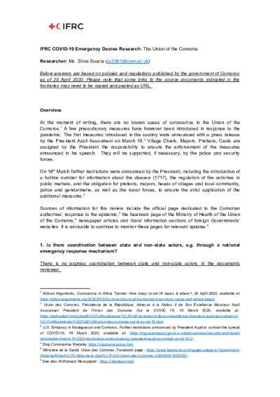 IFRC Review of Emergency Decrees - Comoros  20.04.20.pdf