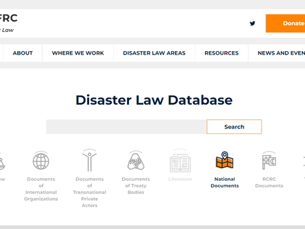 The national documents category is now live on the IFRC Disaster Law Database
