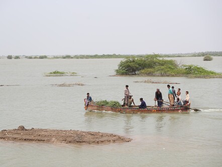 Flooding in Sujawal, Sindh province in Pakistan, 2022