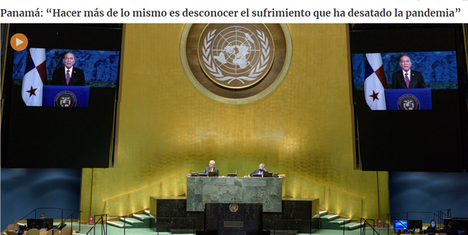 Panama president at UN General Assembly