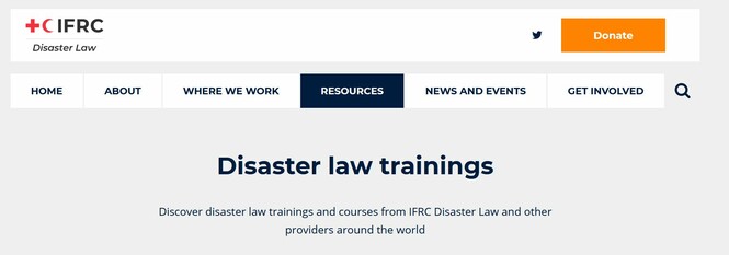 New IFRC Disaster Law online trainings