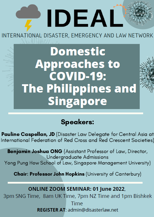 IDEAL online seminar - Domestic approaches to COVID-19 IDEAL online seminar - Domestic approaches to COVID-19