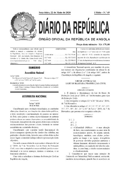 Angola - Lei 14-20 de 21 de Maio.pdf