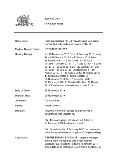 Rodriguez _ Sons v Queensland Bulk Water Supply Auth 2019 AUS.pdf