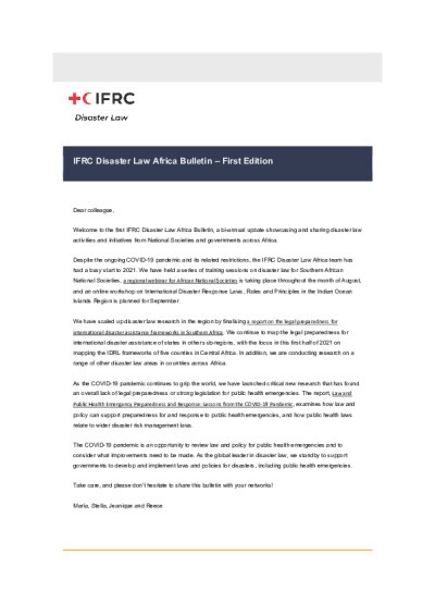 IFRC Disaster Law Africa Bulletin - First edition.pdf