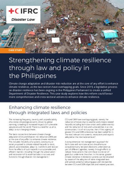 IFRC Disaster Law_Case Study_Strengthening climate resilience through law and policy in the Philippines.pdf