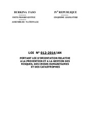 Burkina Faso -  Loi N° 012-2014 AN.pdf